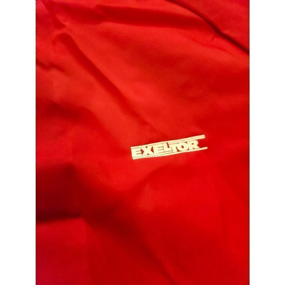 Vintage 80's/90's Made in USA XL fleece lined jacket soft shell Red white snap